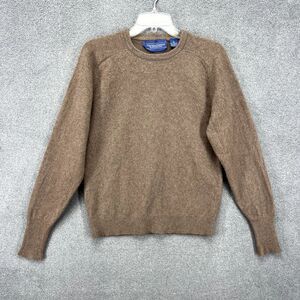 Gieves Hawkes Cashmere Sweater Men’s XL Brown Savile Row Long Sleeve